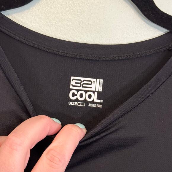32 Degrees Womens L Black UPF 40 Air Mesh Cool Long Sleeve Active Shirt Tee 1Pc - Picture 4 of 8